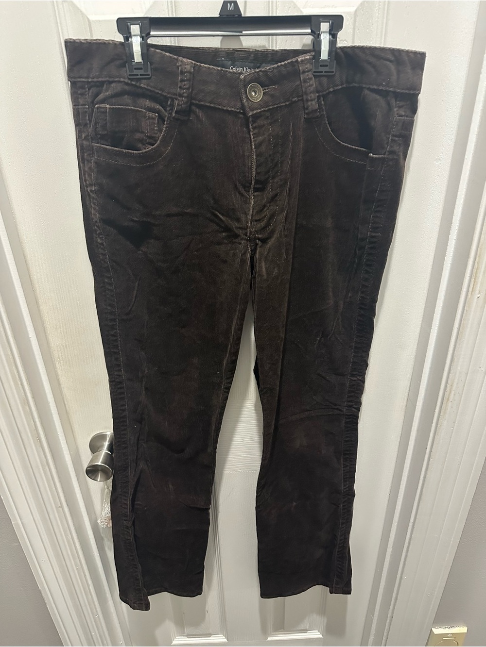 Calvin Klein Women’s Dark Brown Straight Leg Corduroy Jeans